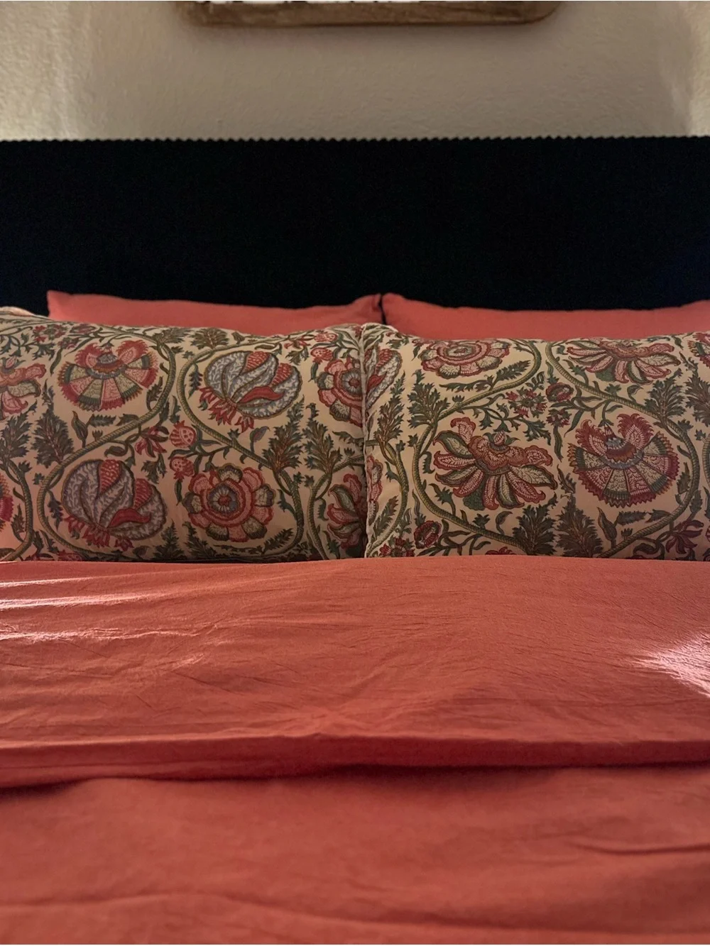 Coral Cotton Duvet Cover Set - Unbranded